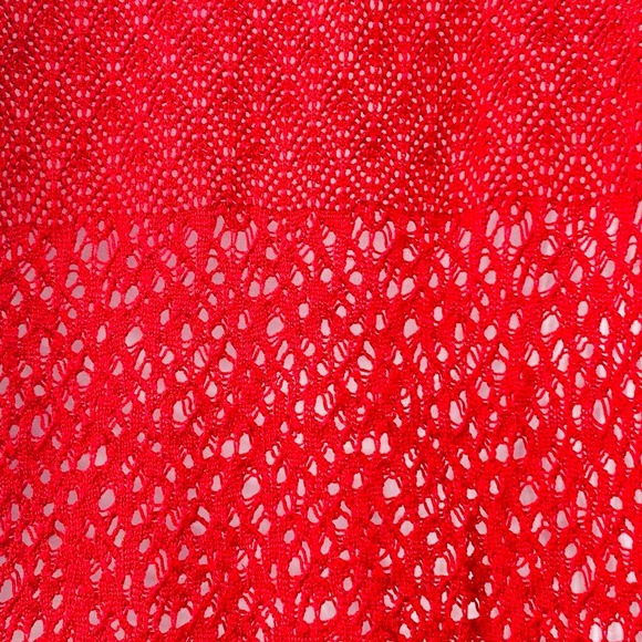 Eileen Fisher Red Silk Blend Knit Open Front Cardigan Sweater Size S - Picture 12 of 13